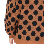 Polka Dot Jacquard Sweater Shrug Cardigan