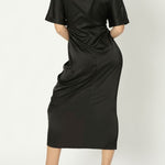 Satin wrap dress