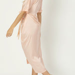 Satin wrap dress