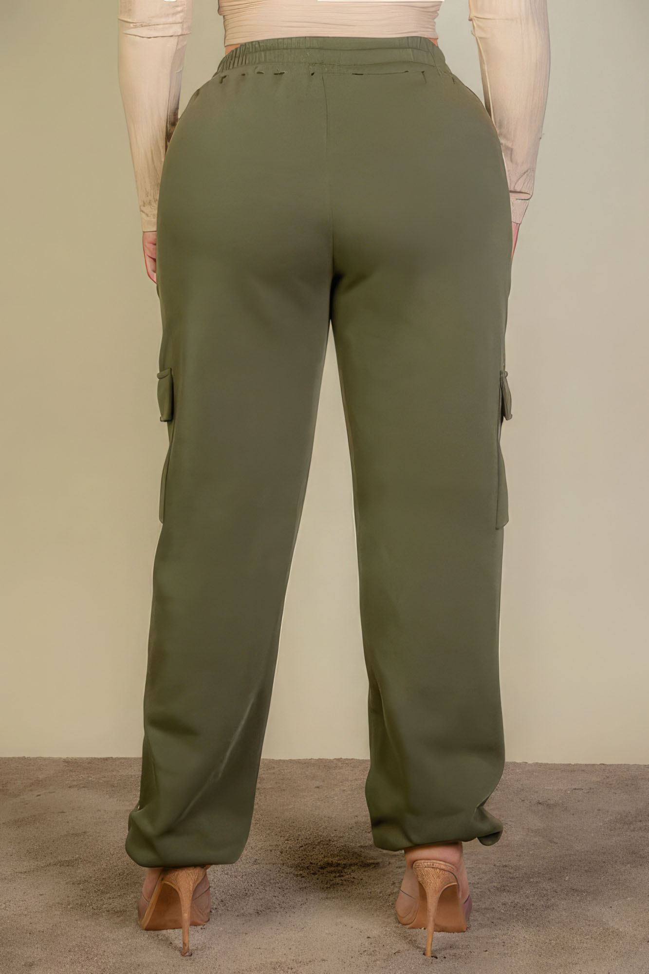 Plus Size Side Pocket Drawstring Sweatpants